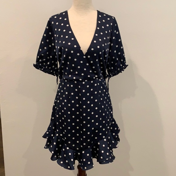 Angel Biba Blue Polka Dot Dress - Picture 4 of 13
